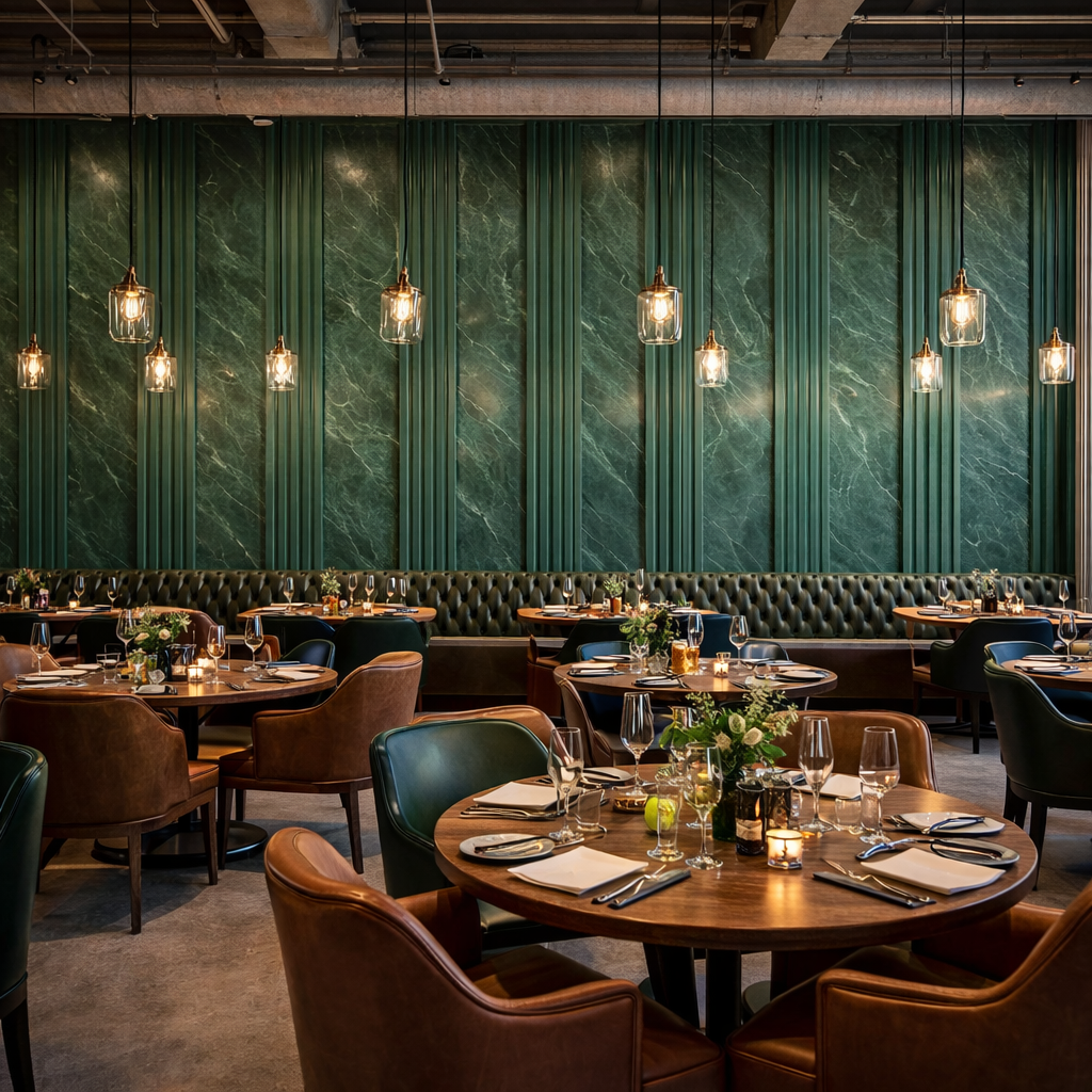 Emerald Vein Wallpaper applied to the wall