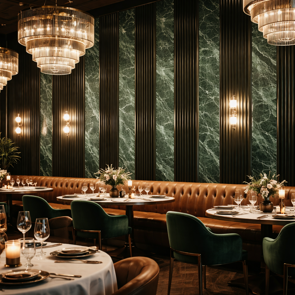 Green Royale Marble Wallpaper applied to the wall