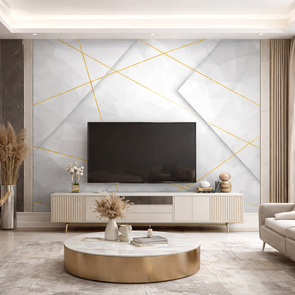 Prestige Mineral Wallpaper applied to the wall