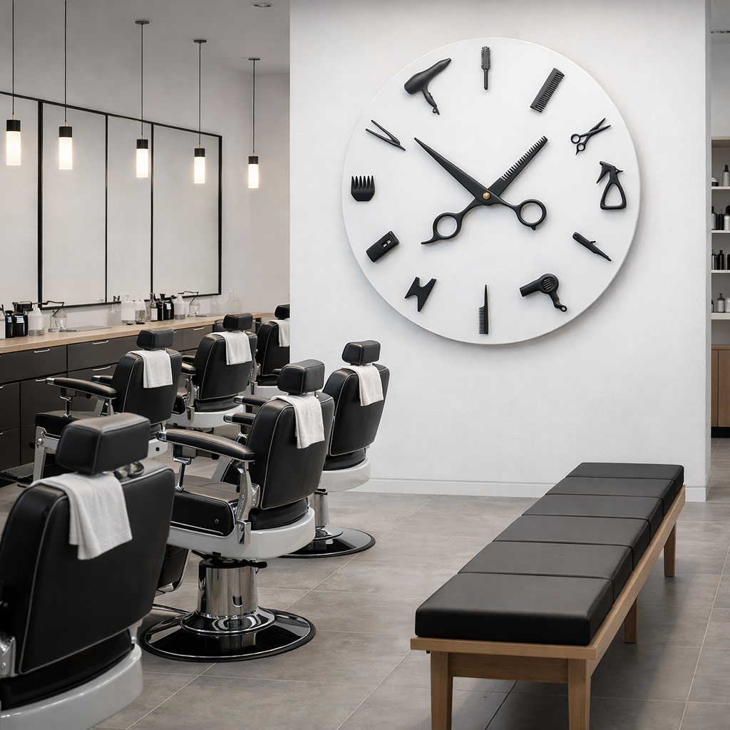 Timepiece Art Wallpaper applied to the wall