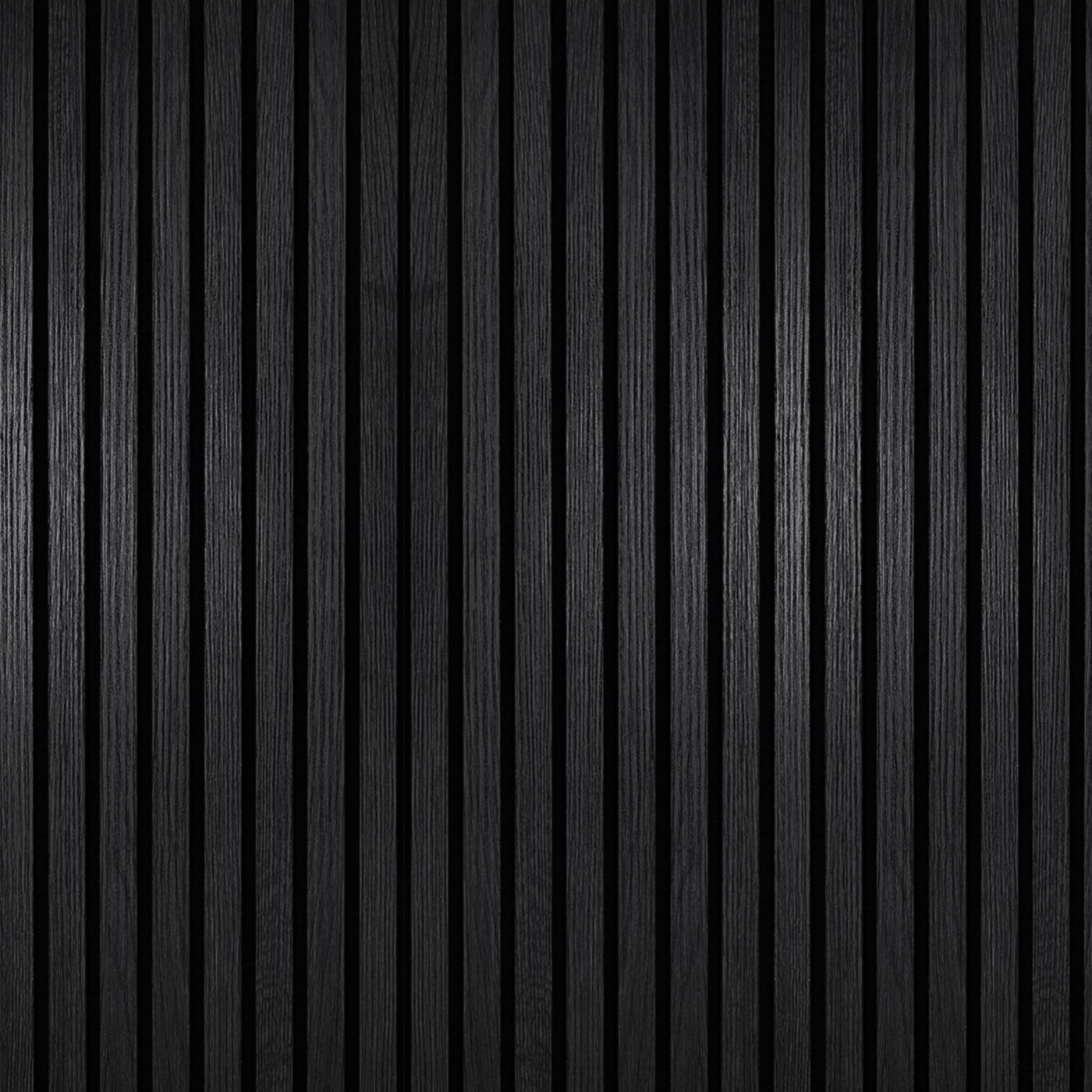 Vertical Ebony Slats Wallpaper applied to the wall