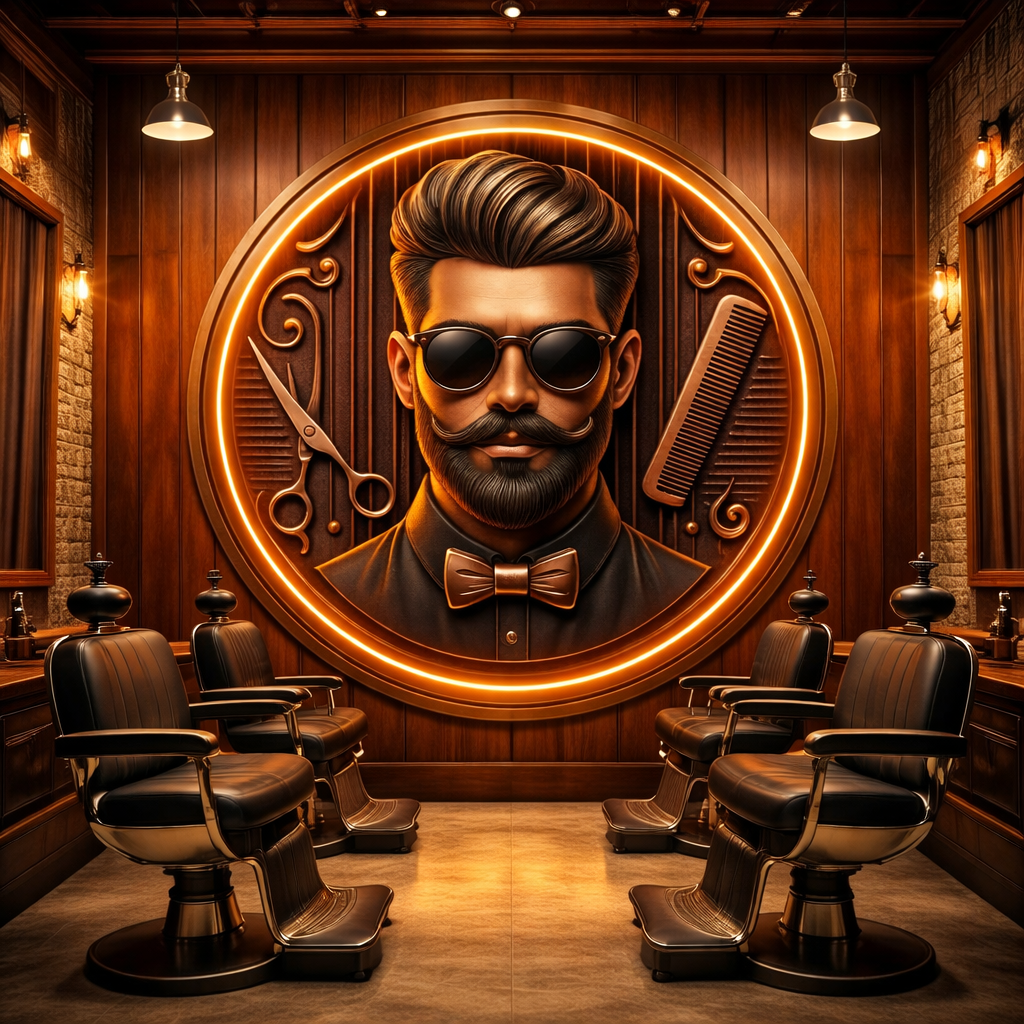 Gentleman Emblem Wallpaper applied to the wall