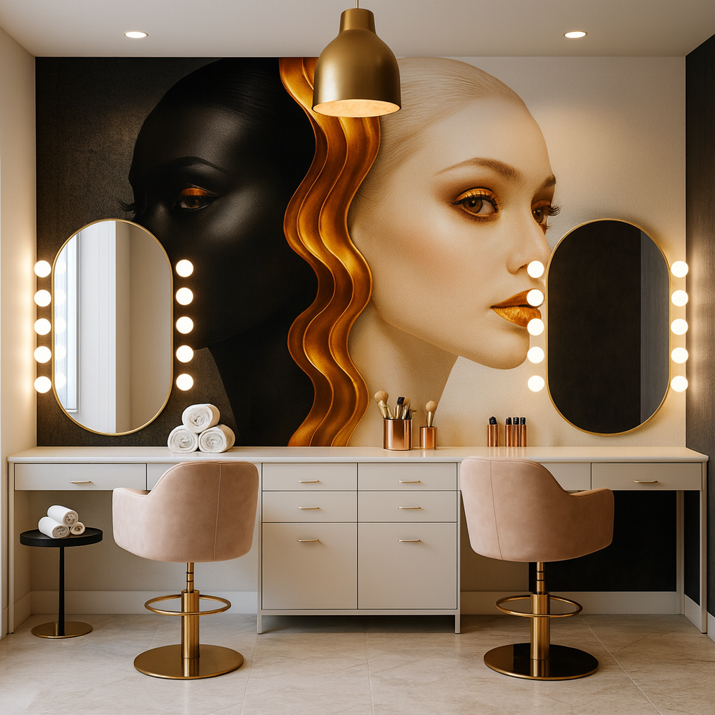 Dual Essence Wallpaper applied to the wall