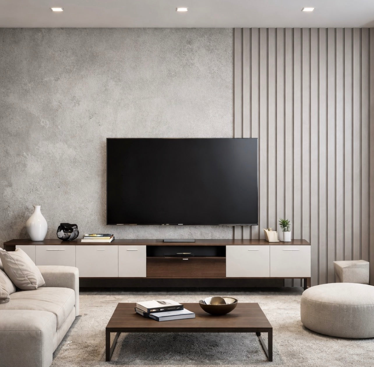 Modern Concrete Flute Wallpaper