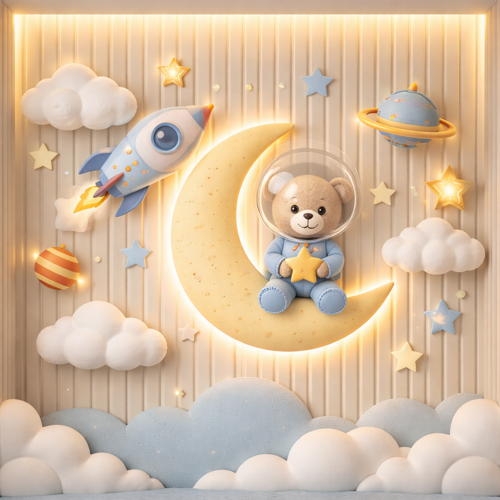 Dreamy Space Bear Wallpaper