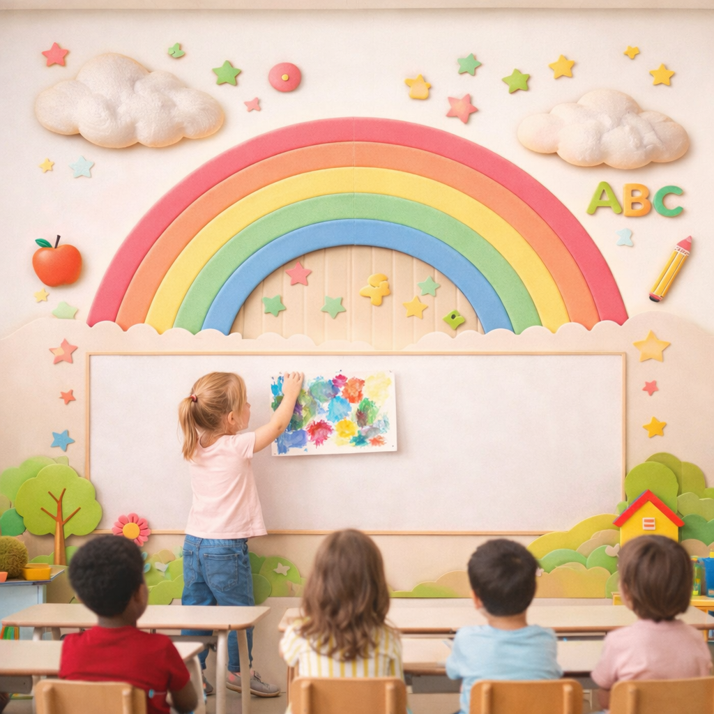 Wipeable Learning Frame Wallpaper