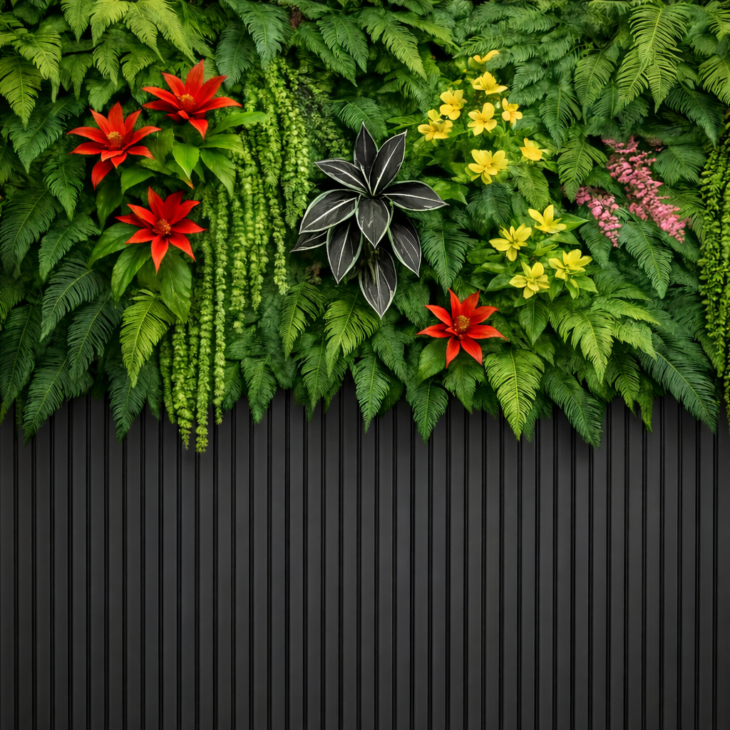 Artificial Floral Wall Wallpaper