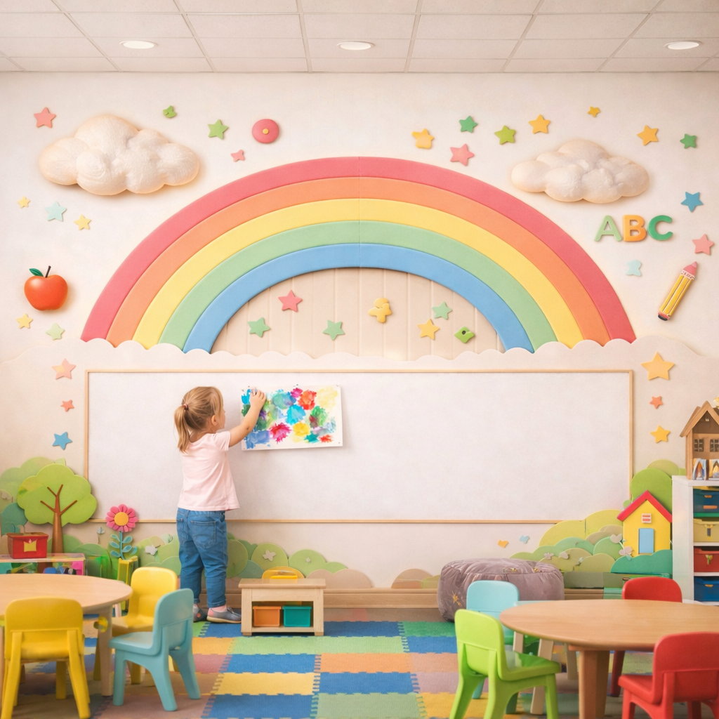 Wipeable Learning Frame Wallpaper