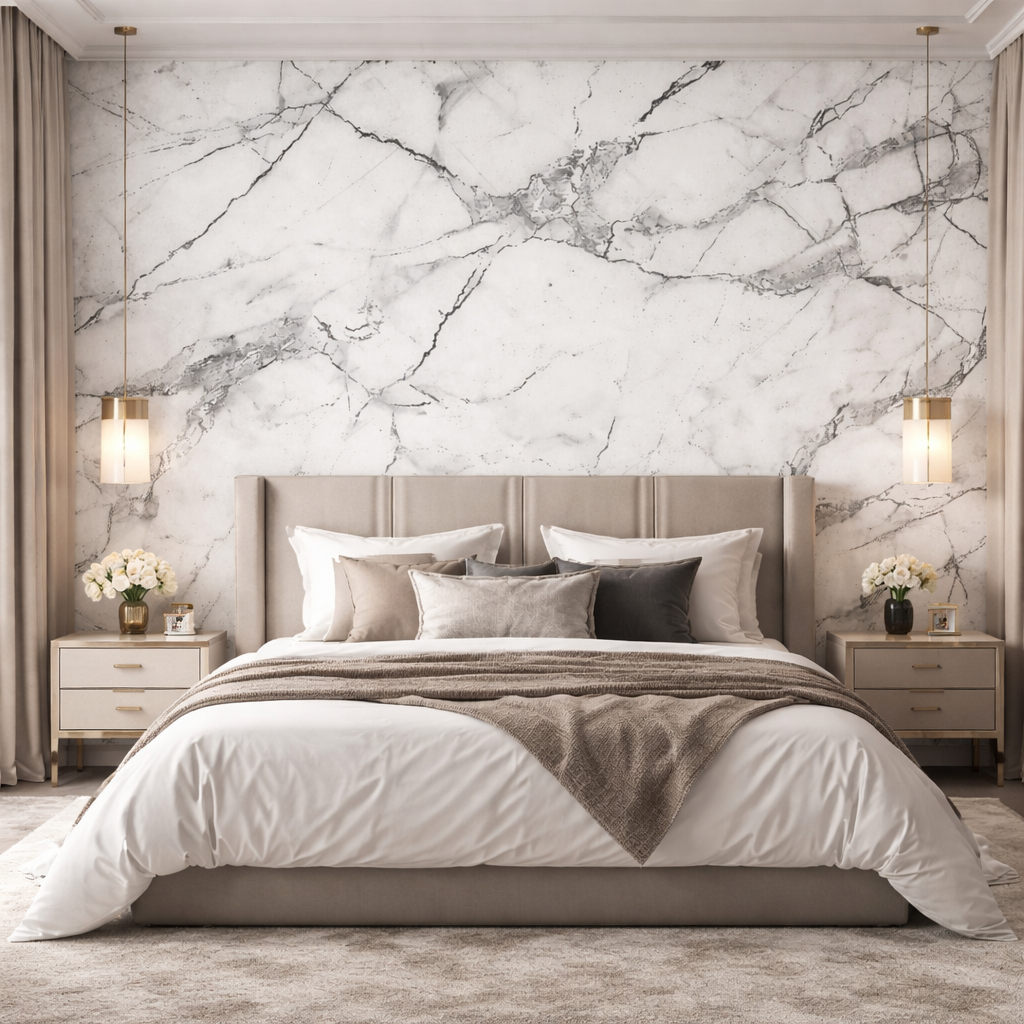 Carrara Marble Wallpaper