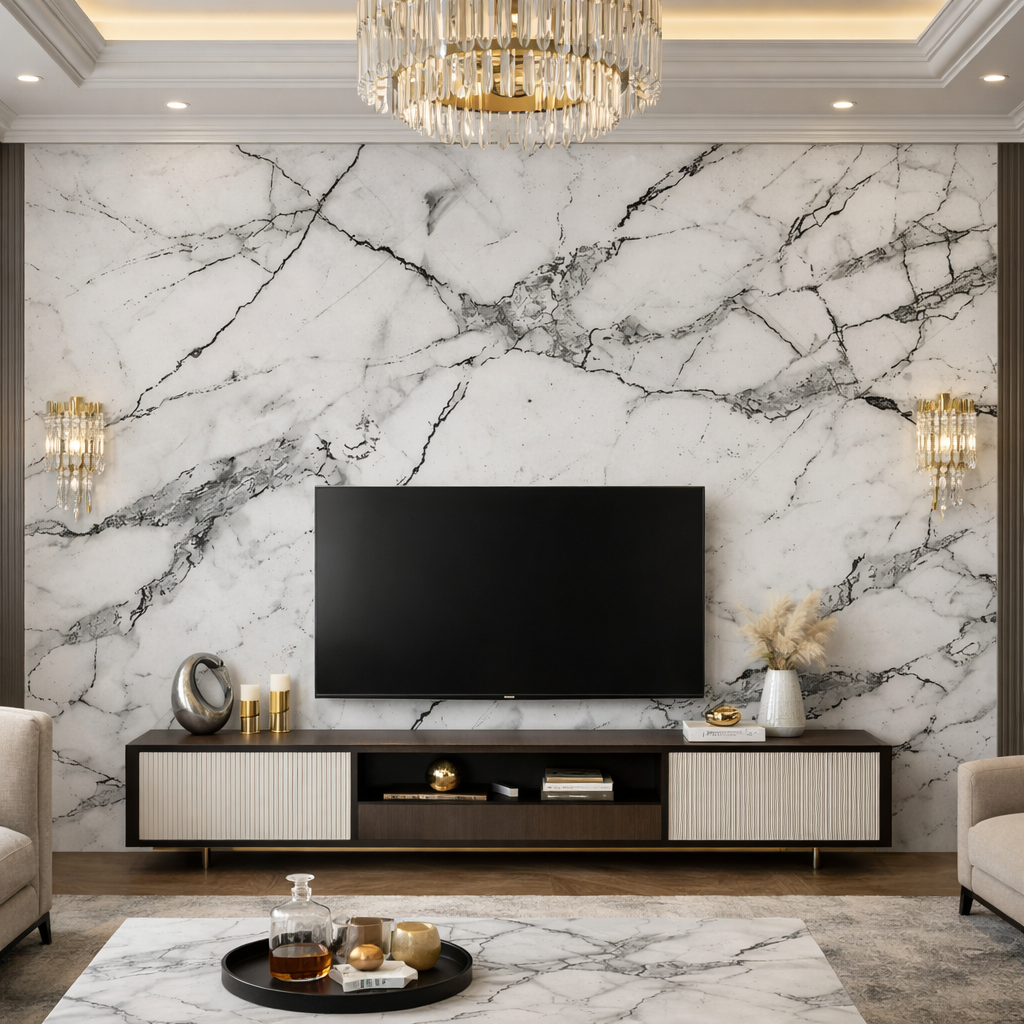 Carrara Marble Wallpaper