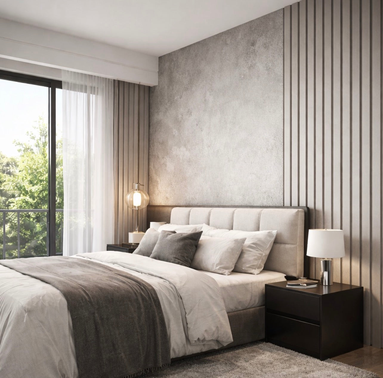 Modern Concrete Flute Wallpaper