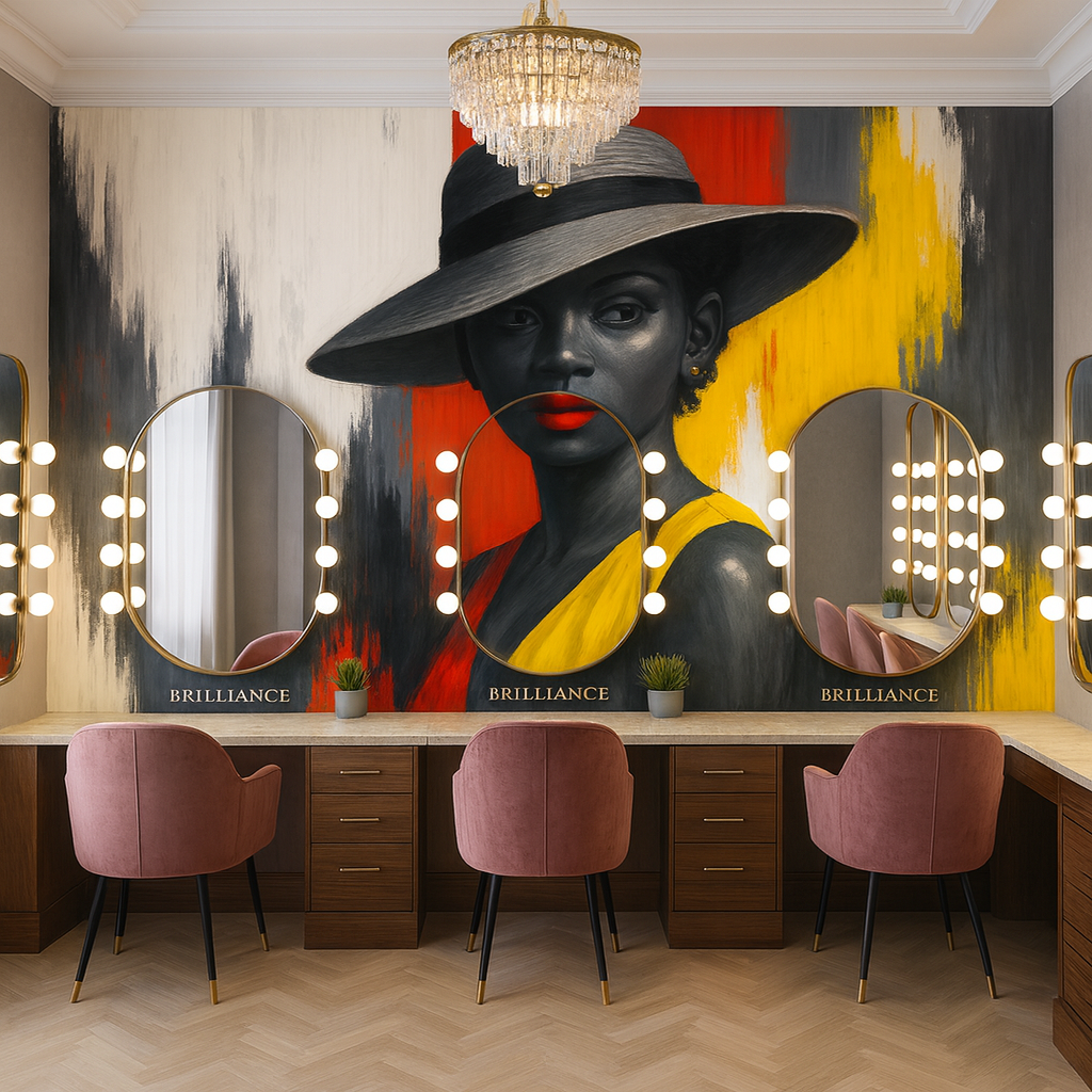 Bold Elegance Wallpaper applied to the wall
