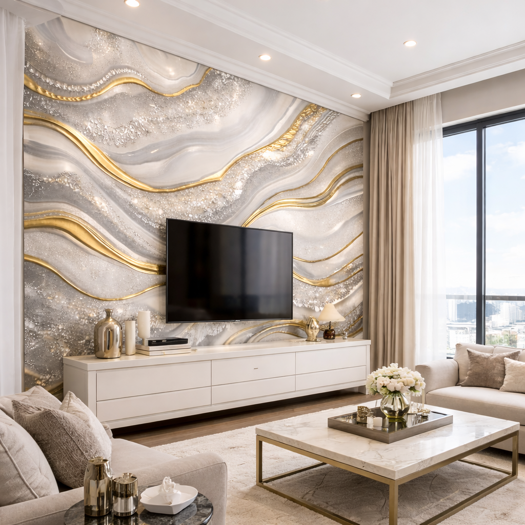 Gilded Quartz Wallpaper