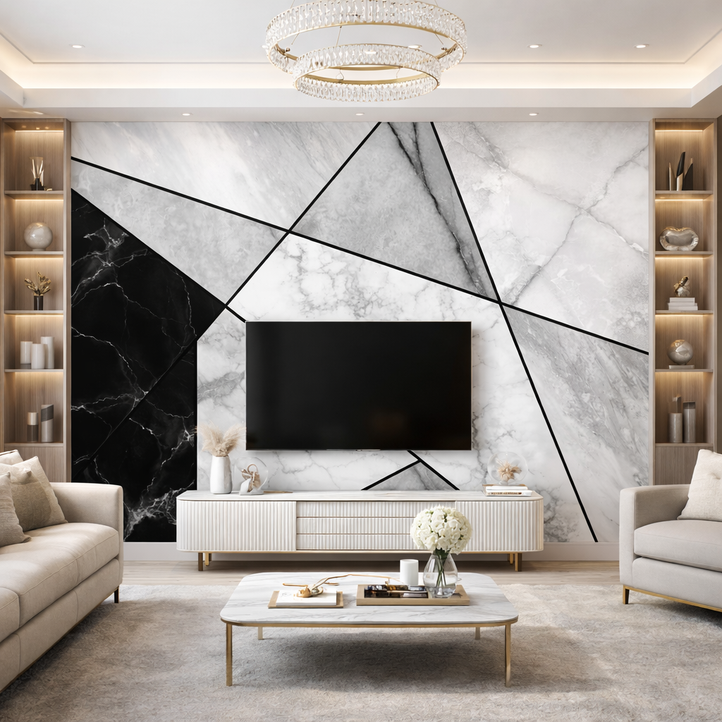 Monochrome Marble Wallpaper