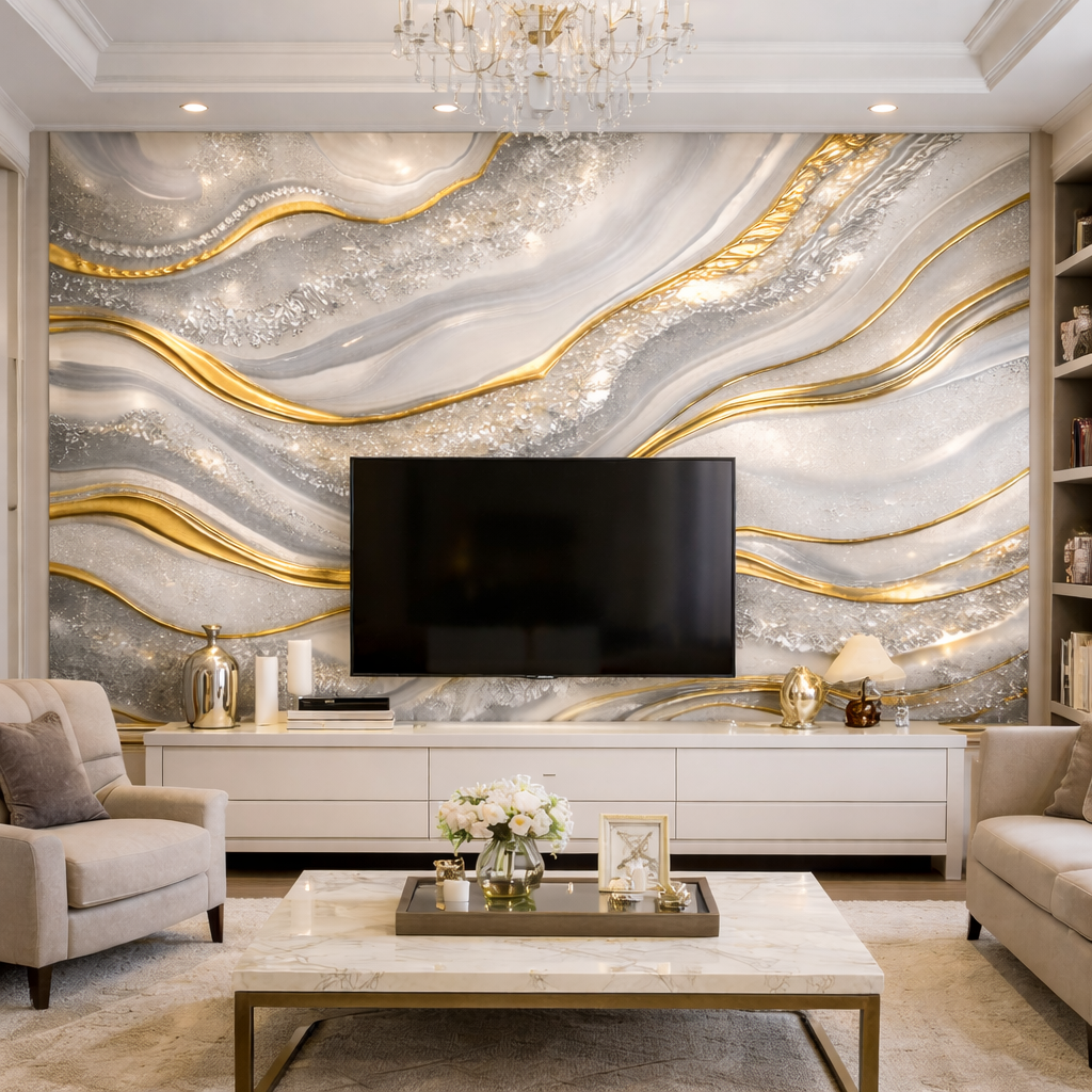 Gilded Quartz Wallpaper