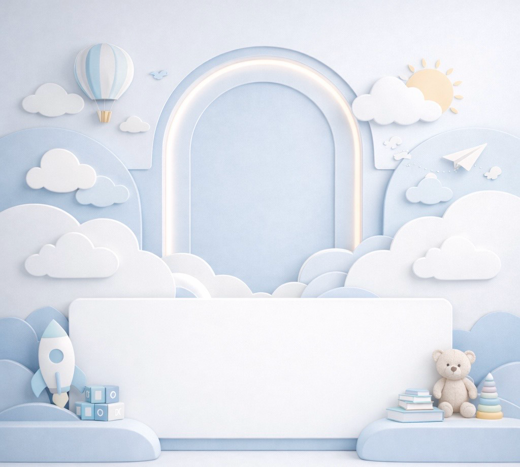 Wipeable Cloud Arch Wallpaper