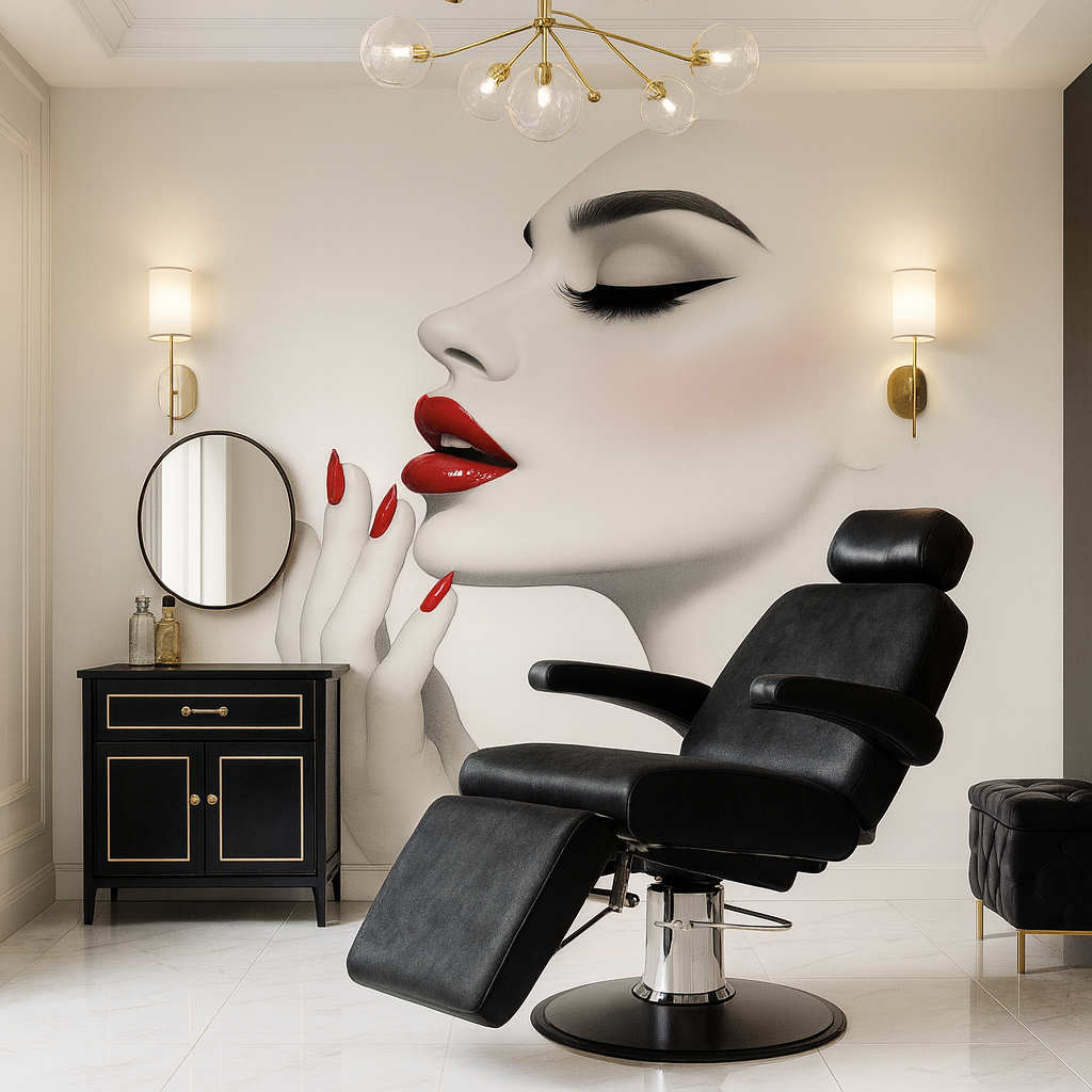 Red Elegance Wallpaper applied to the wall
