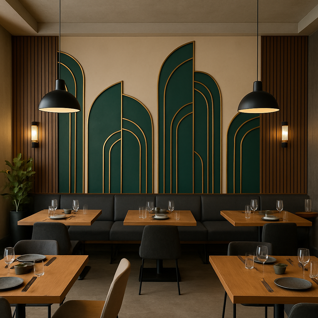 Bespoke Emerald Art Deco Wallpaper