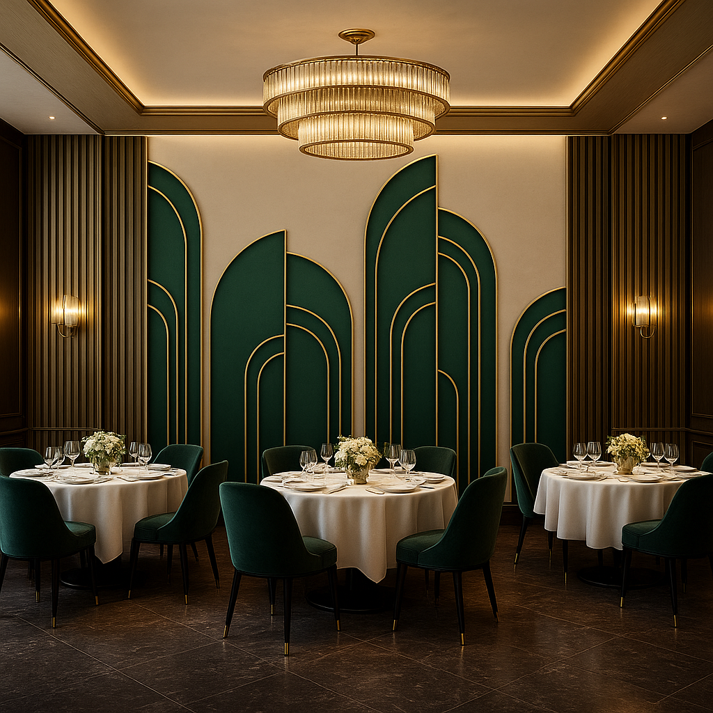Bespoke Emerald Art Deco Wallpaper
