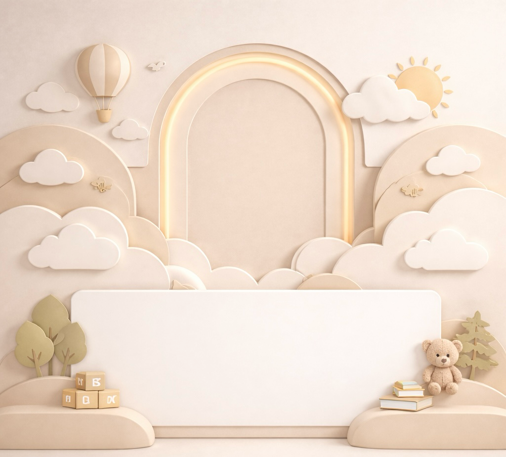 Wipeable Dreamy Rainbow Wallpaper