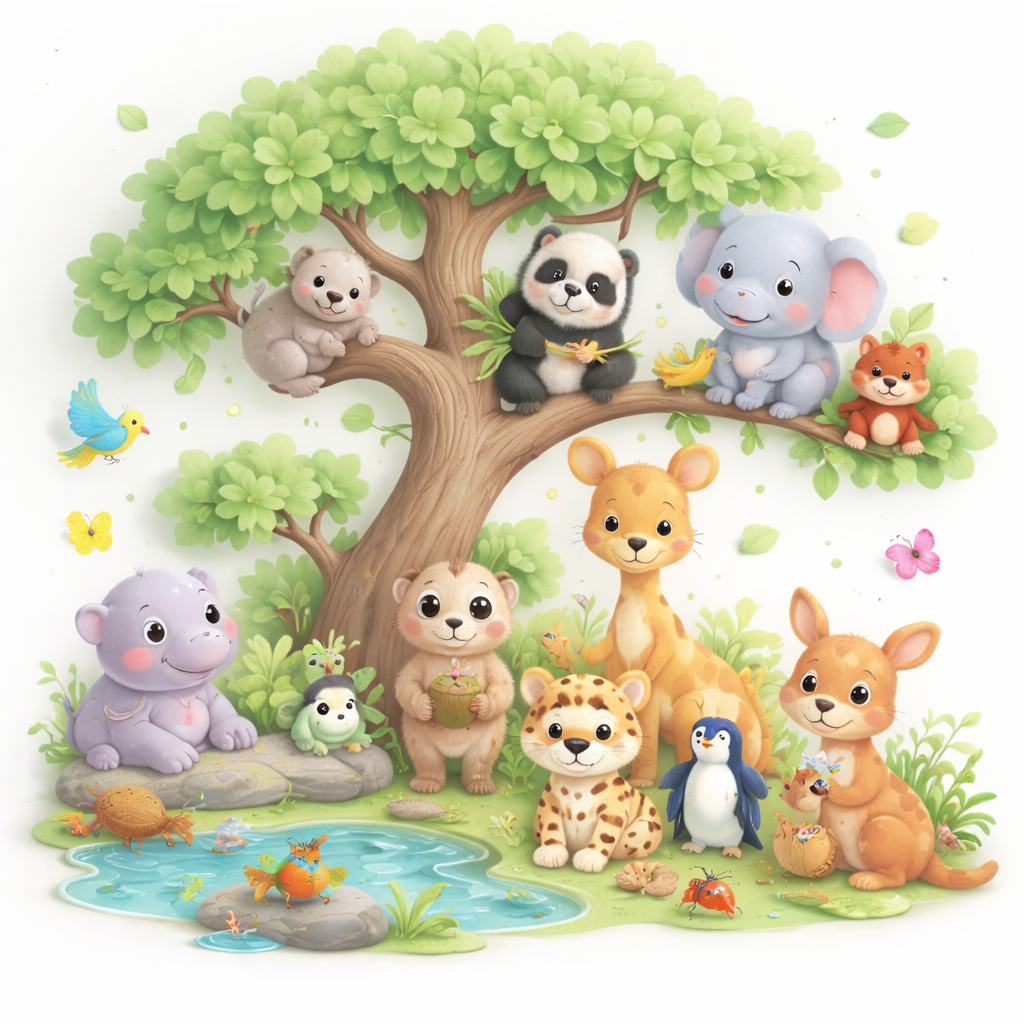 Woodland Friends Wallpaper