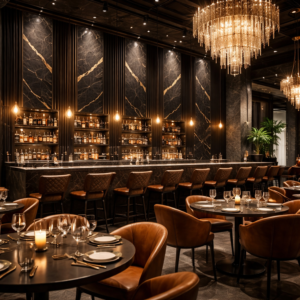 Ebony Marble Slat Wallpaper