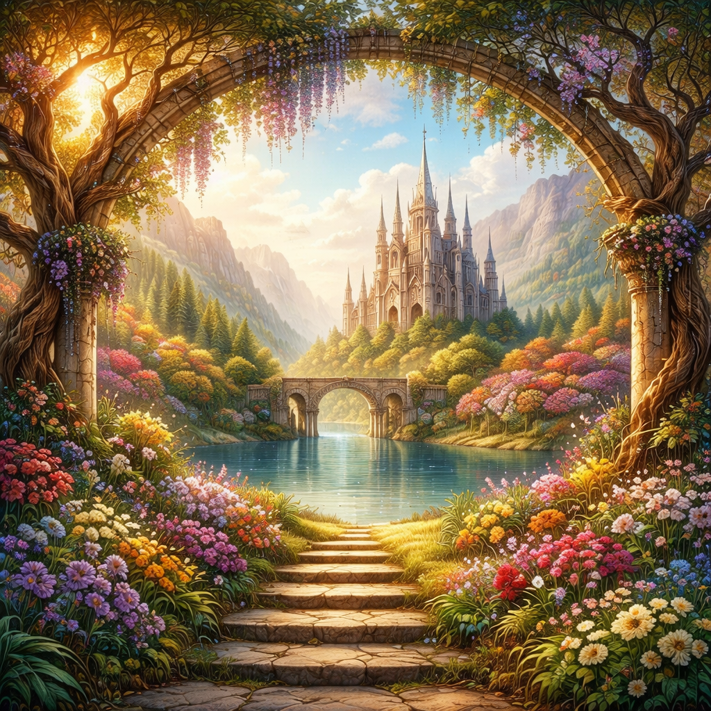 Castle Garden Wallpaper
