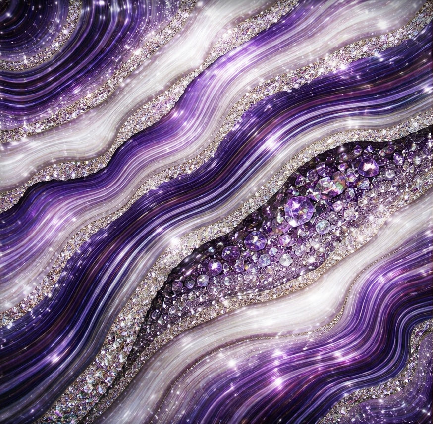 Crystal Aubergine Wallpaper