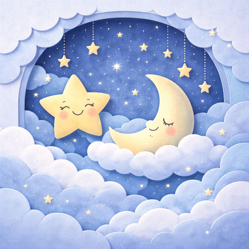 Moon & Star Night Wallpaper
