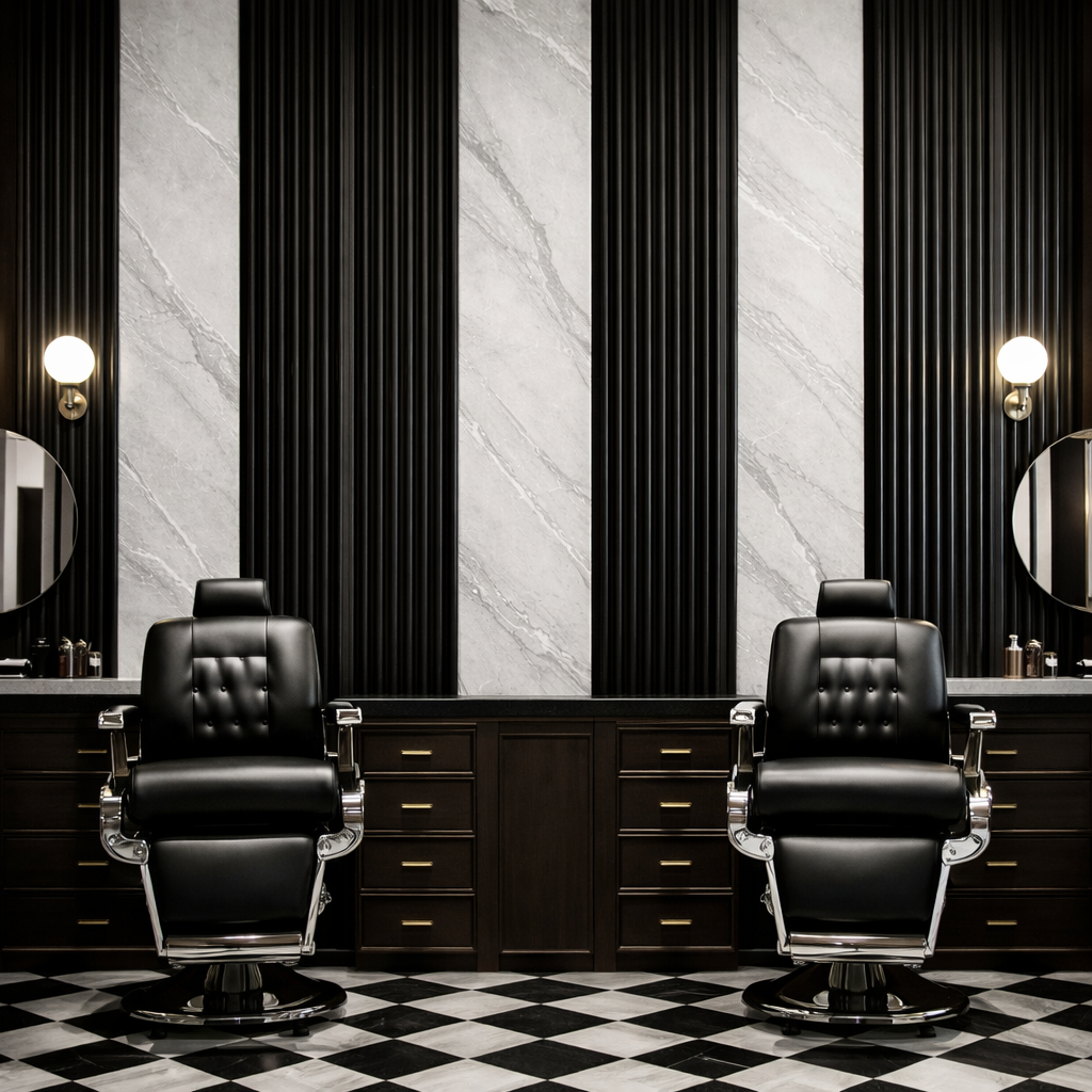 Midnight Marble Slat Wallpaper