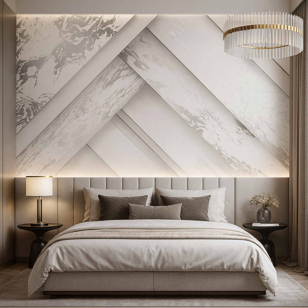 Marble Luxe Geometry Wallpaper
