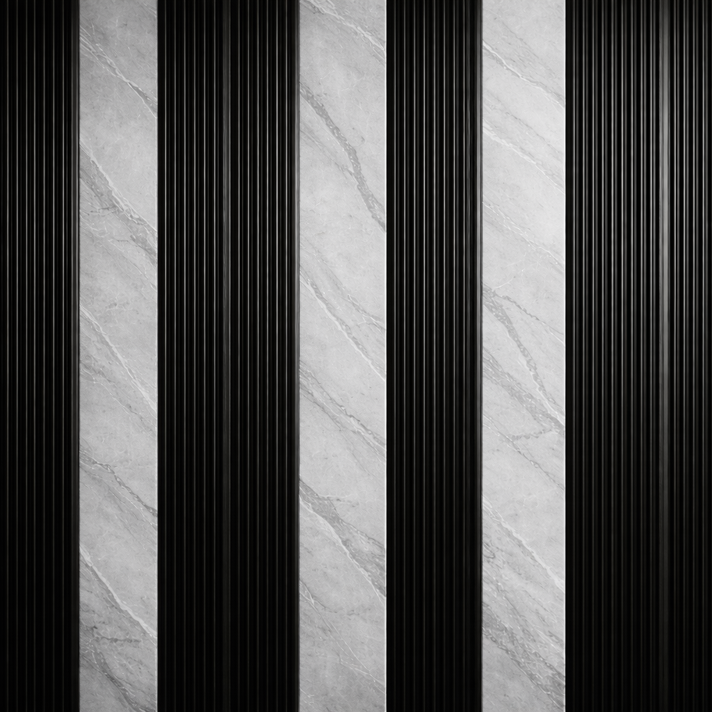 Midnight Marble Slat Wallpaper