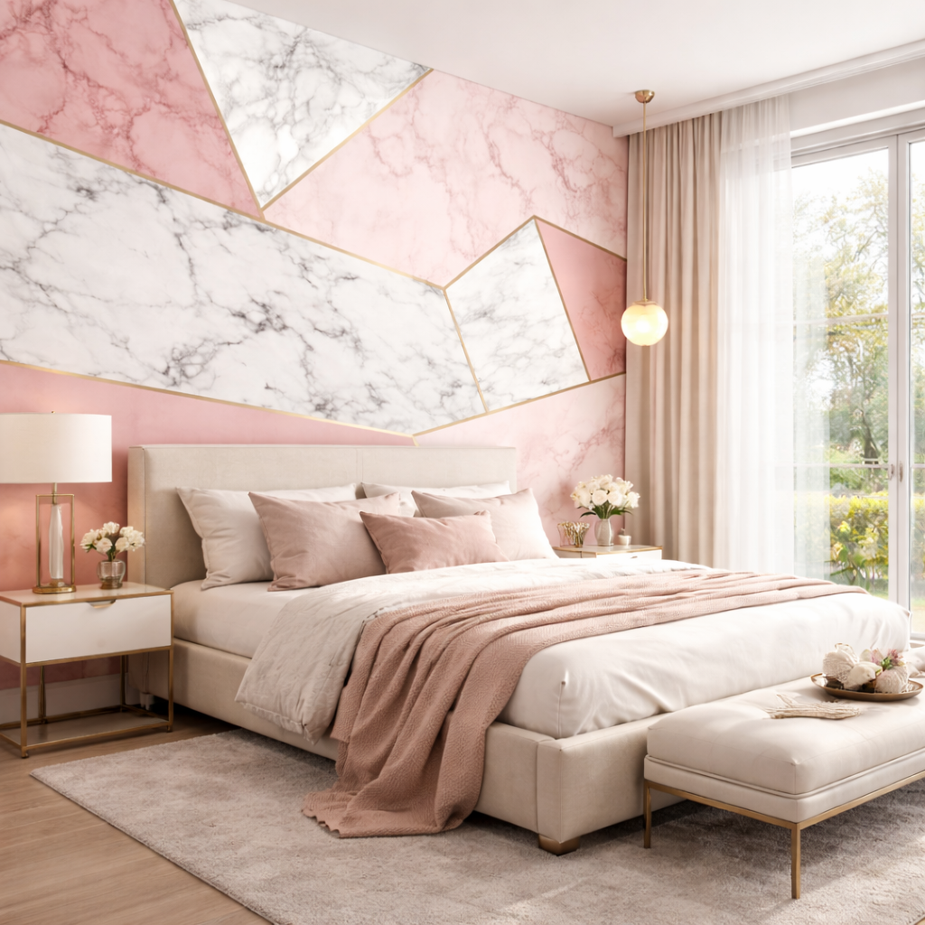 Blush Marble Luxe Wallpaper