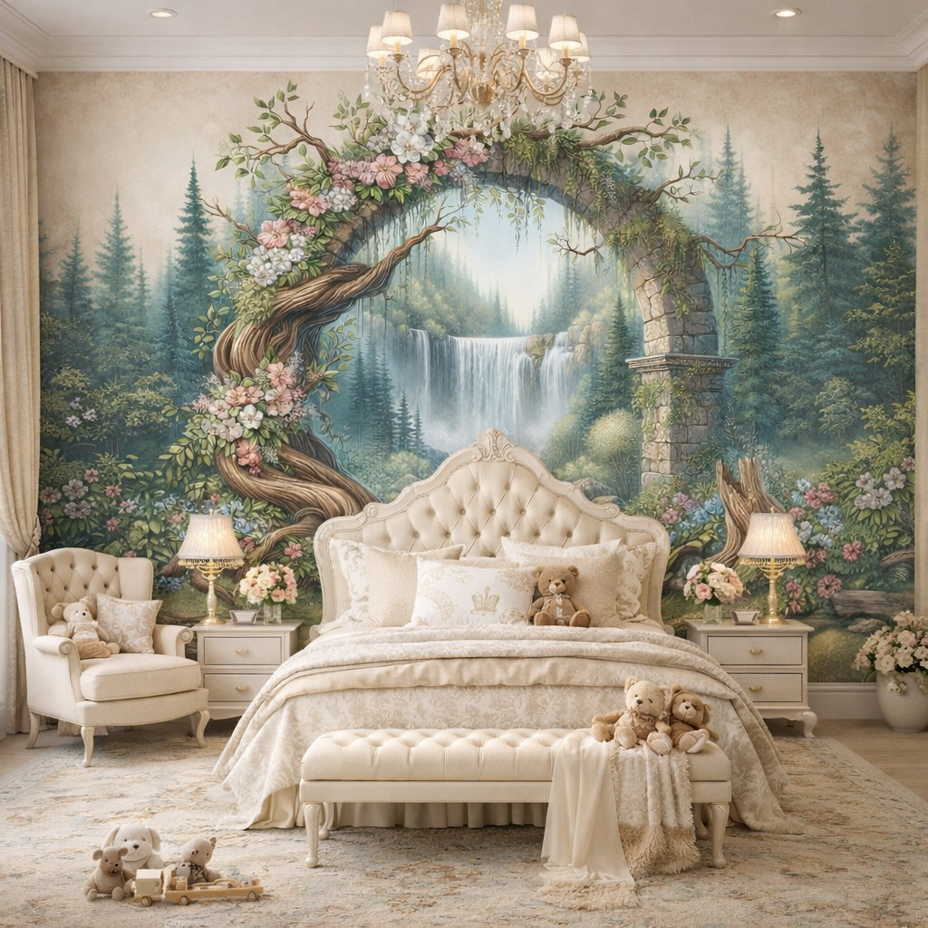 Waterfall Archway Wallpaper