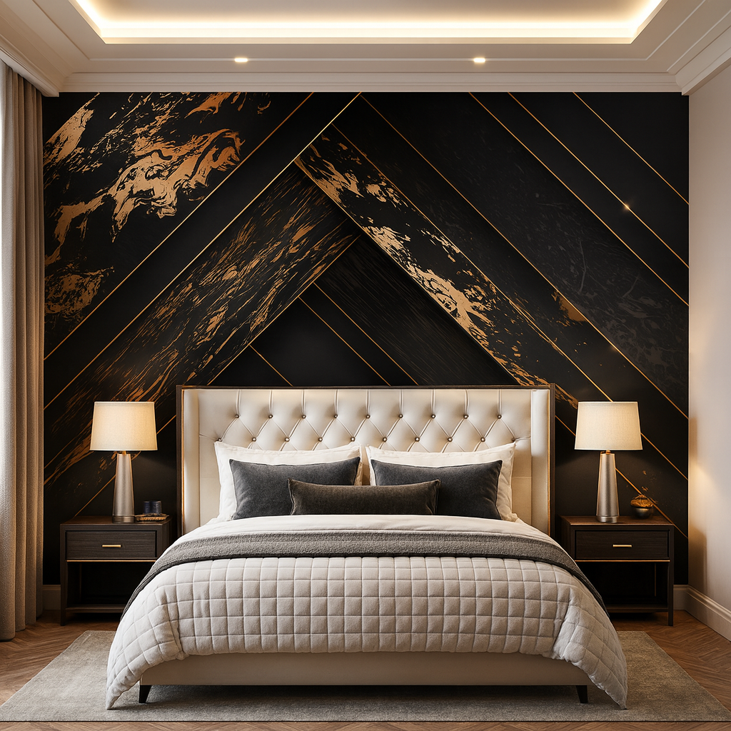 Black & Gold Marble Wallpaper