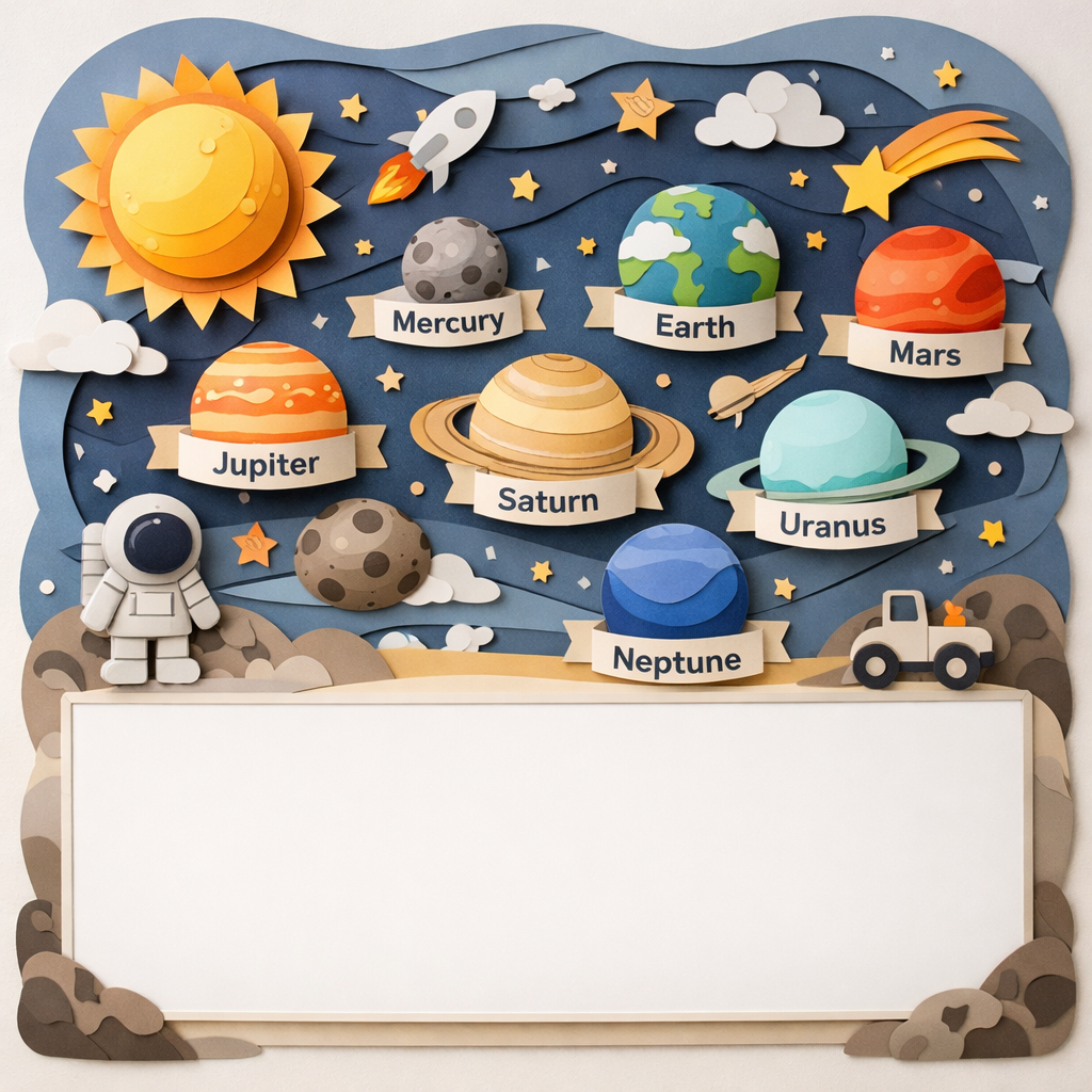 Wipeable Space Learning Wallpaper