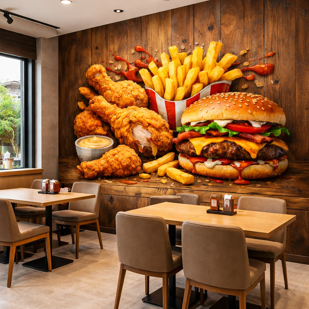 Crispy Fast Food Feast Wallpaper