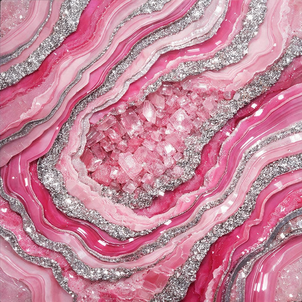 Pink Agate Glam Wallpaper