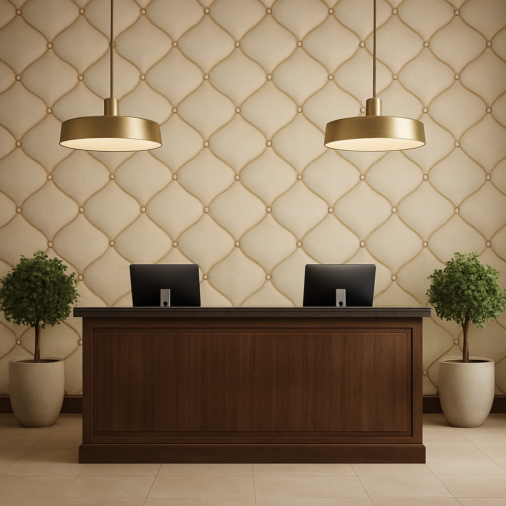 Quilted Gold Lattice Wallpaper