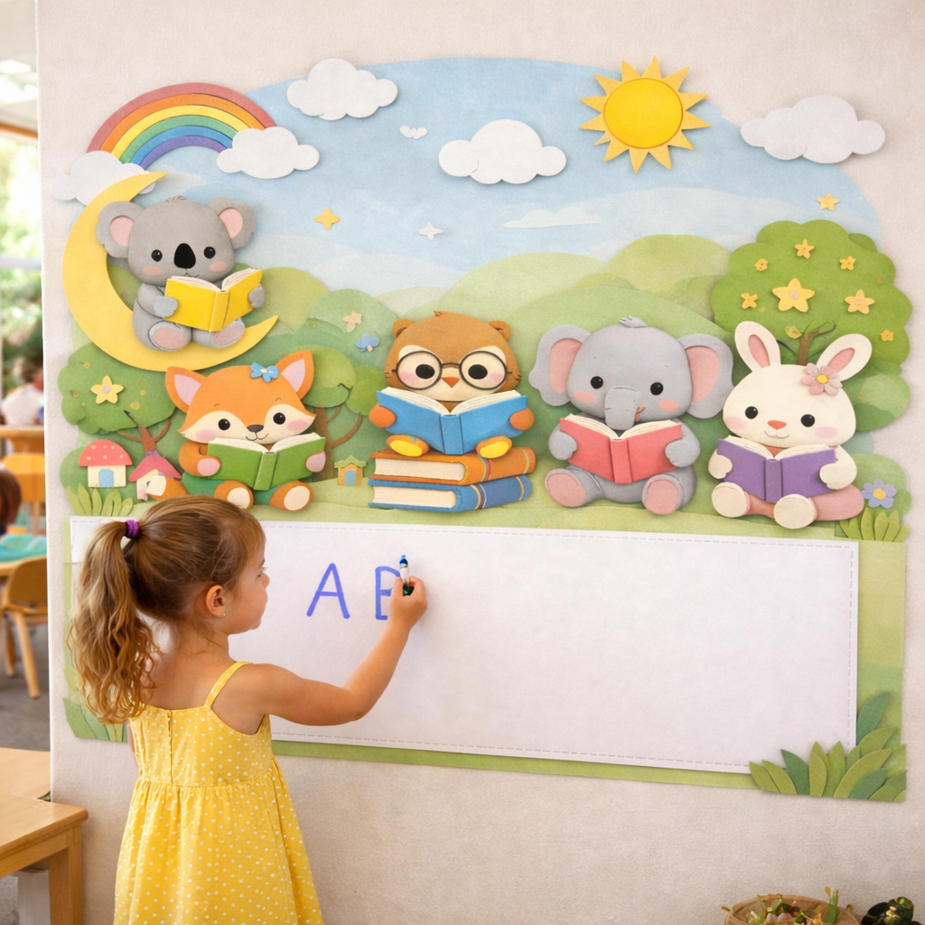 Wipeable Forest Friends Wallpaper