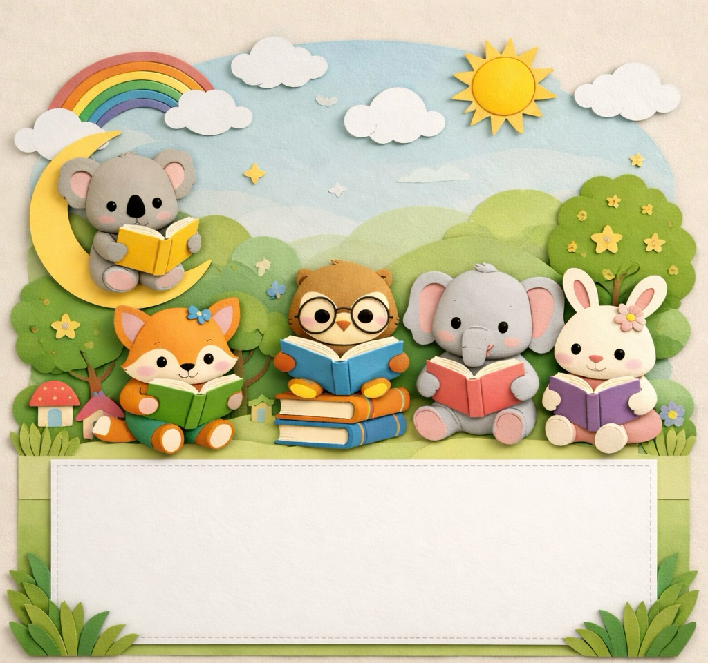 Wipeable Forest Friends Wallpaper