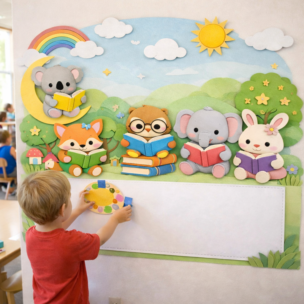 Wipeable Forest Friends Wallpaper