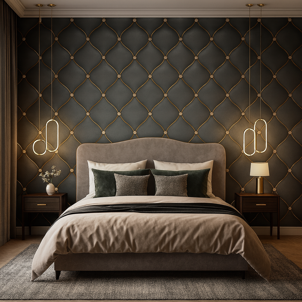 Gold Trellis Wallpaper