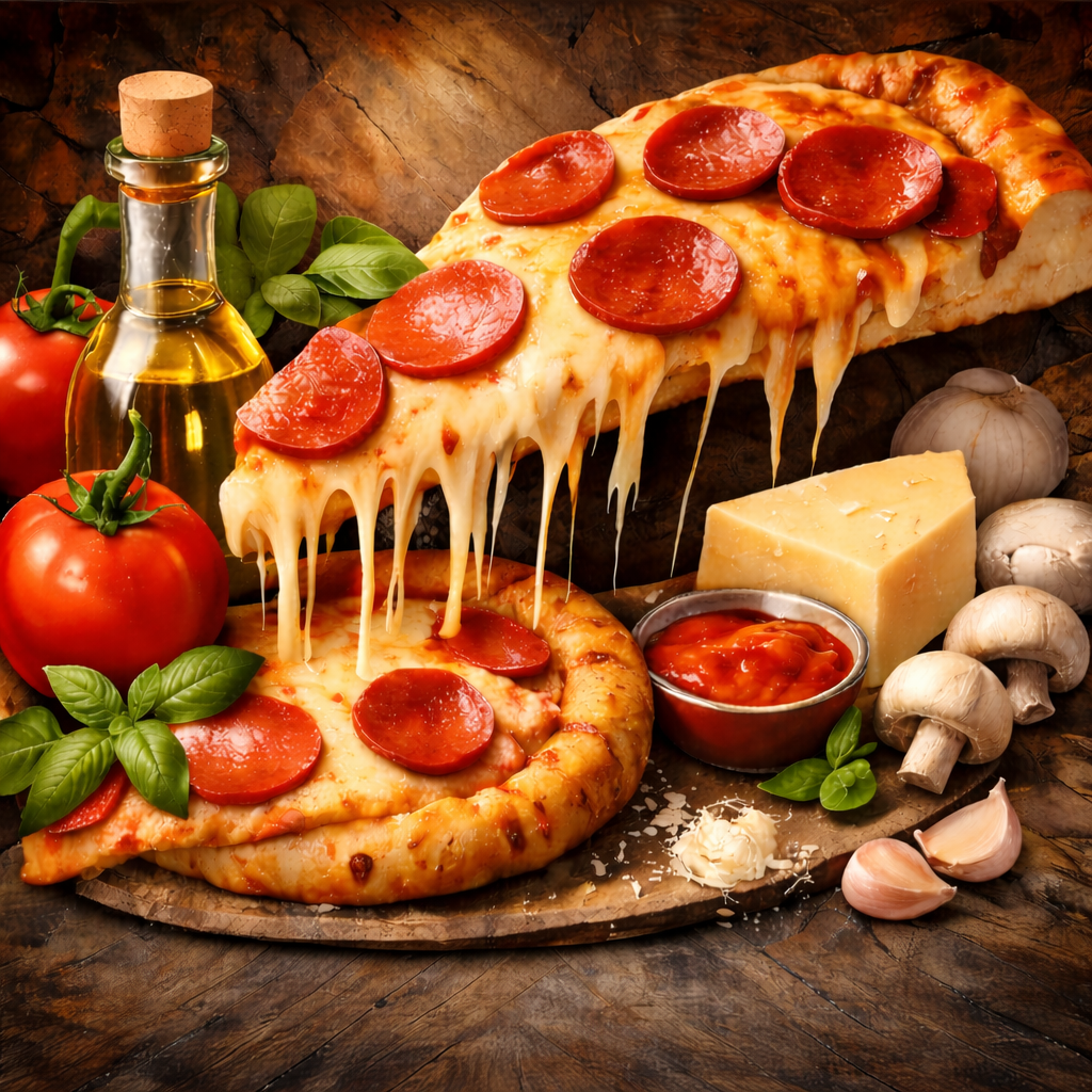 Melting Pepperoni Pizza Wallpaper