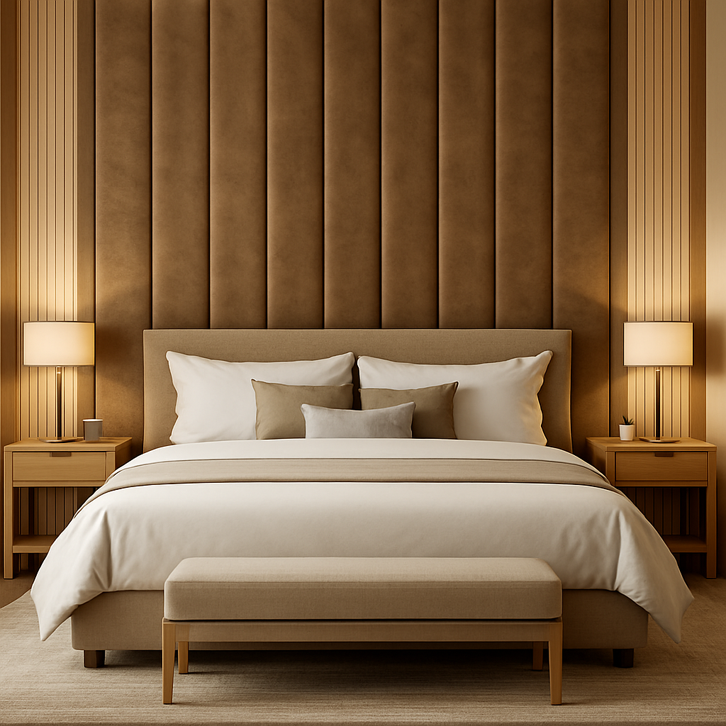 Vertical Luxe Panel Hotel Wallpaper