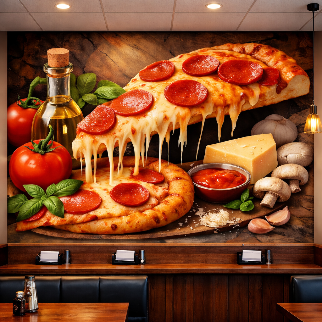 Melting Pepperoni Pizza Wallpaper