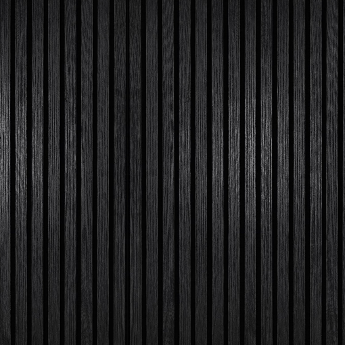 Vertical Ebony Slats Wallpaper applied to the wall