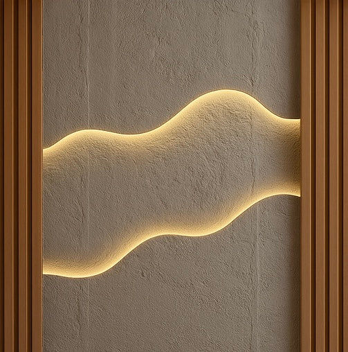 Sculpted Glow Wave Wallpaper