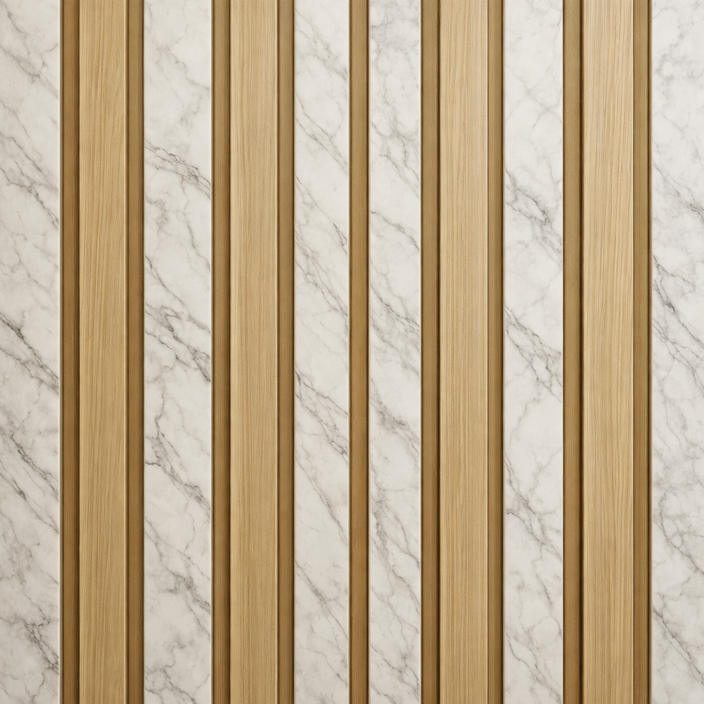 Opulent Marble Slat Wallpaper