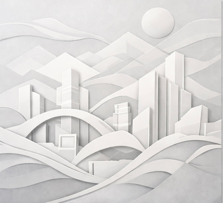 Sculpted Cityscape Wallpaper